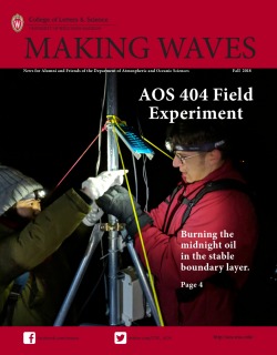 Cover of the Fall 2018 AOS Alumni newsletter.