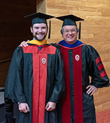 Photo of Austin Dixson and Prof. Leigh Orf
